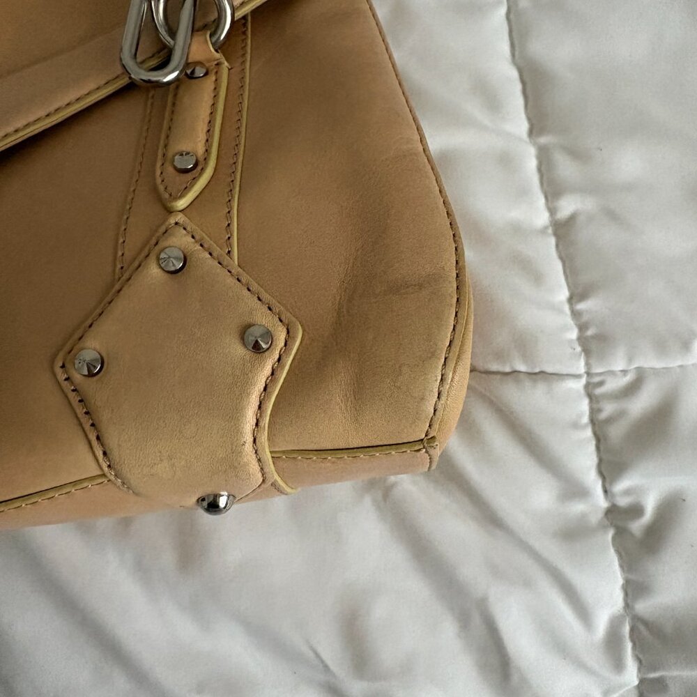 Cole Haan Beige/Tan Leather Shoulder Bag - Picture 7 of 15